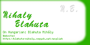 mihaly blahuta business card